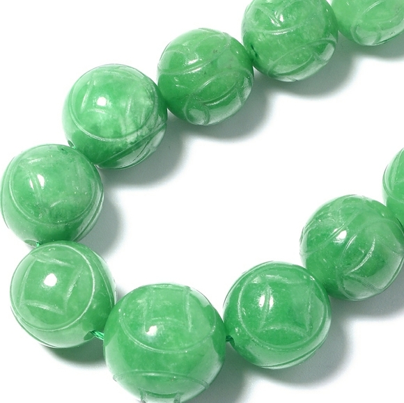 BURMESE JADE ROUND NECKLACE - Picture 7 of 8
